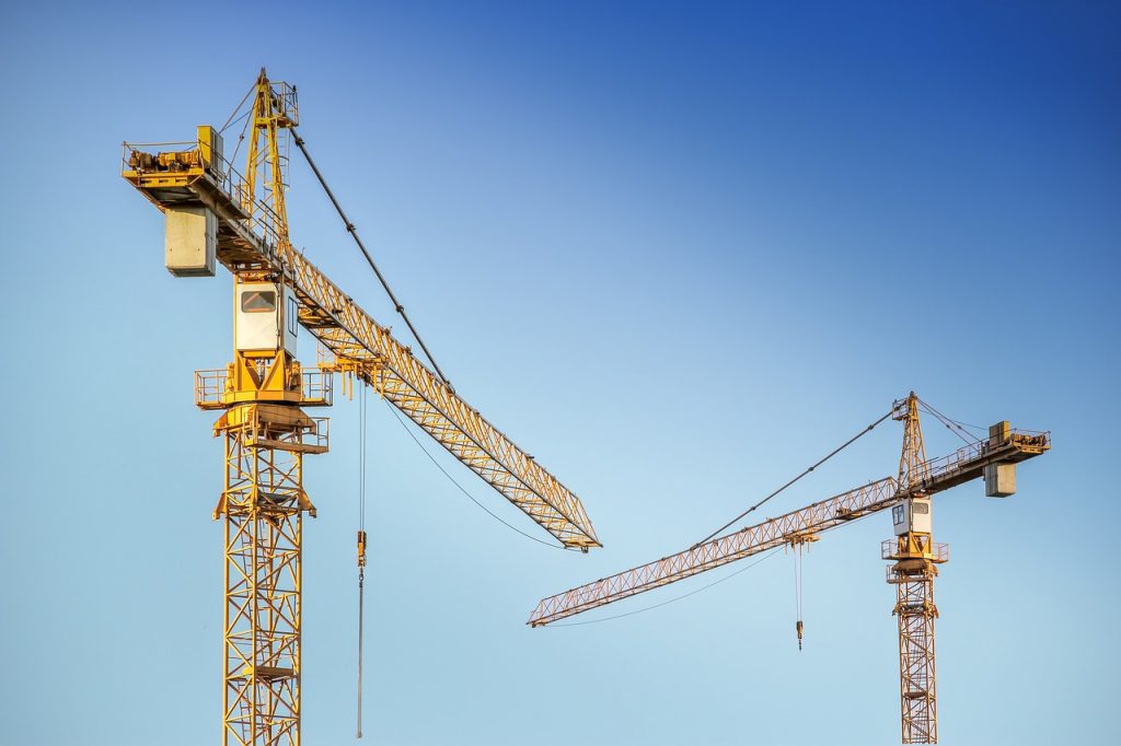 baukran, crane, metal